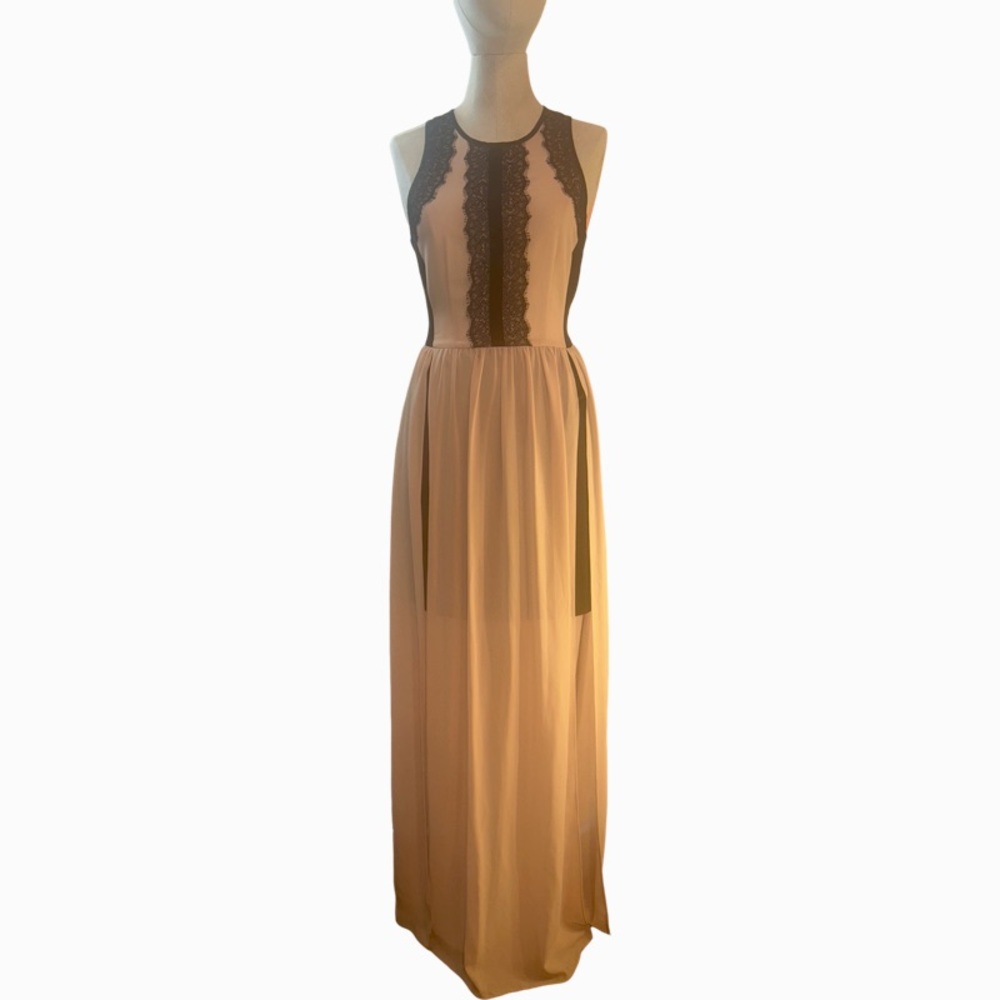 Sheer Dress With Lace Detail
